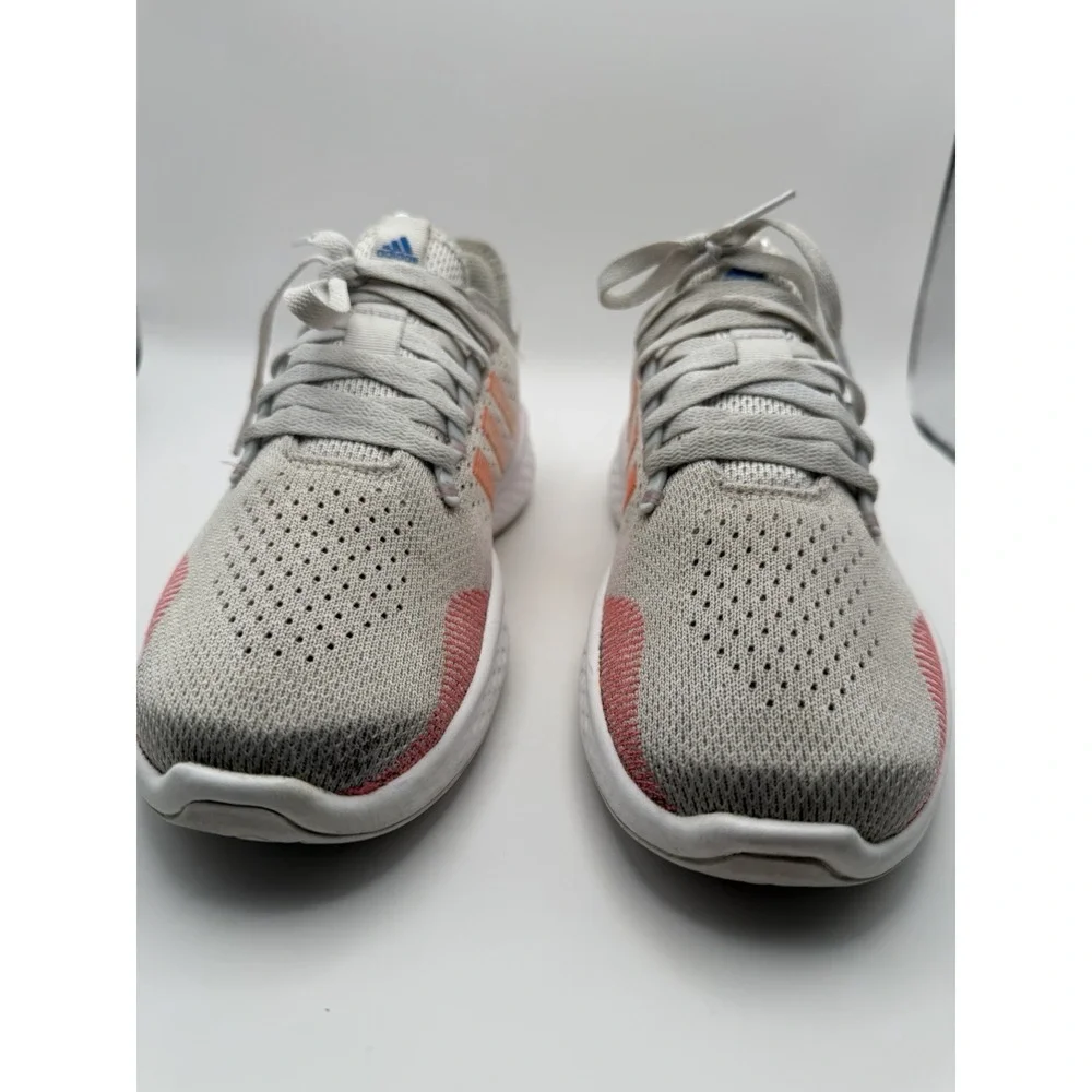 Adidas Women's Fluidflow 2.0 Running Shoes Sneakers Grey Pink Orange Size 8
